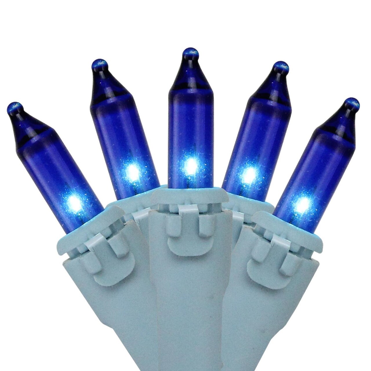 Brite Star Mini Christmas Lights Set - Blue - 17ft Light Blue Wire - 50ct